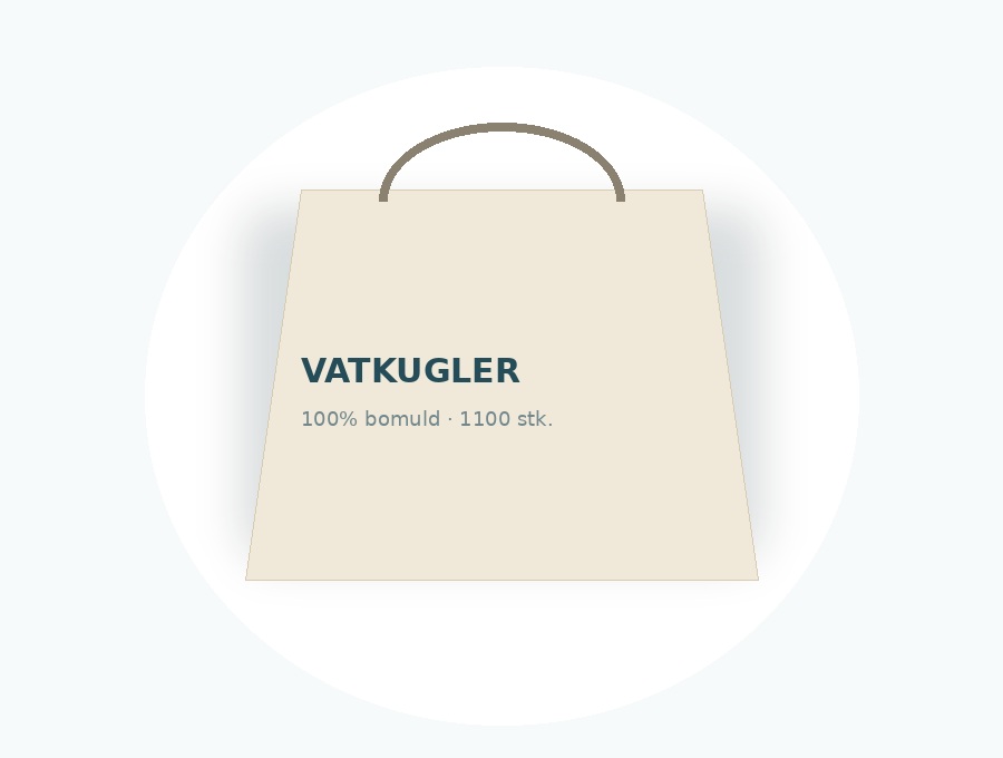 Vatkugler 100% bomuld